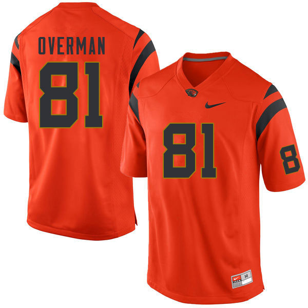 Men #81 Jake Overman Oregon State Beavers College Football Jerseys Sale-Orange